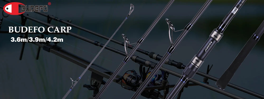 BUDEFO ROCK  Carbon Spinning Casting Fishing Rod with 1.98m 2.28m 2.43m 2.58m 2.70m 3.00m Baitcasting FUJI Guide FAST Rod