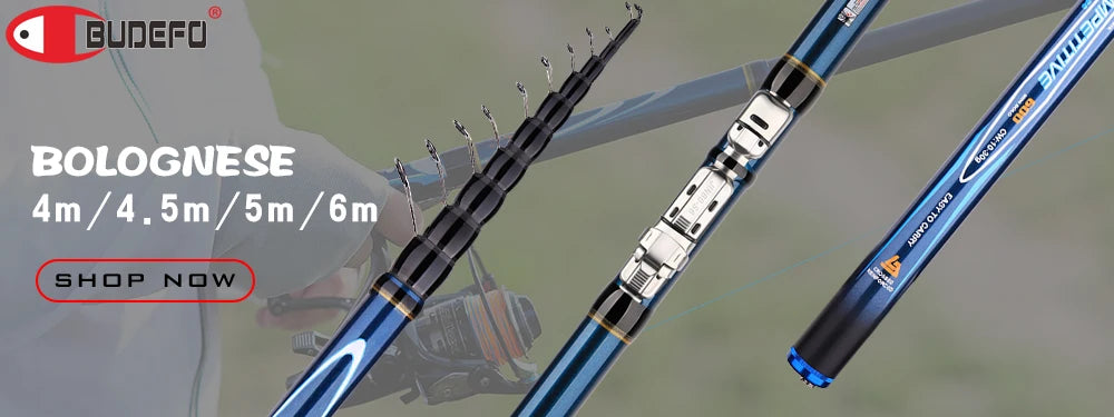 BUDEFO ROCK  Carbon Spinning Casting Fishing Rod with 1.98m 2.28m 2.43m 2.58m 2.70m 3.00m Baitcasting FUJI Guide FAST Rod