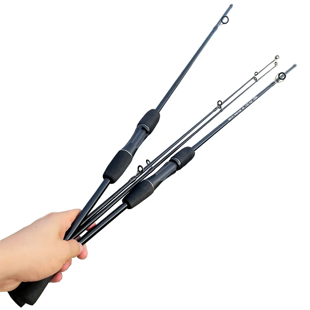 Casting Spinning Fishing Rod 1.8m 1.68m UltraLight Carbon Fiber Rod Pole 2 Section Baitcasting Fishing Rod